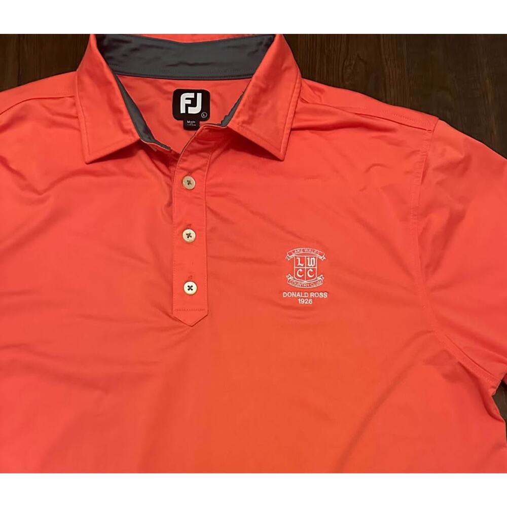 FJ Footjoy Lake Wales Country Club Donald Ross Golf Polo Size Large